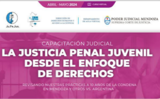 17-04-2024 - El Instituto de Capacitación Judicial de las provincias argentinas y C.A.B.A.  REFLEJAR/Ju.Fe.Jus, invita a Magistrados/as, Funcionarios/as y personal judicial  de Fueros Penales Juveniles a